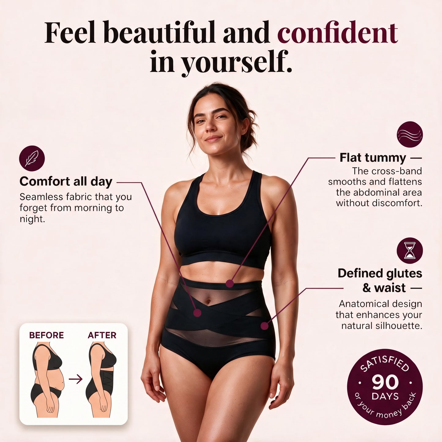 CrossHold™ Shaping Brief — High-Waisted Seamless Tummy Control | VESTALINI