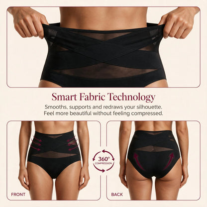 CrossHold™ Shaping Brief — High-Waisted Seamless Tummy Control | VESTALINI