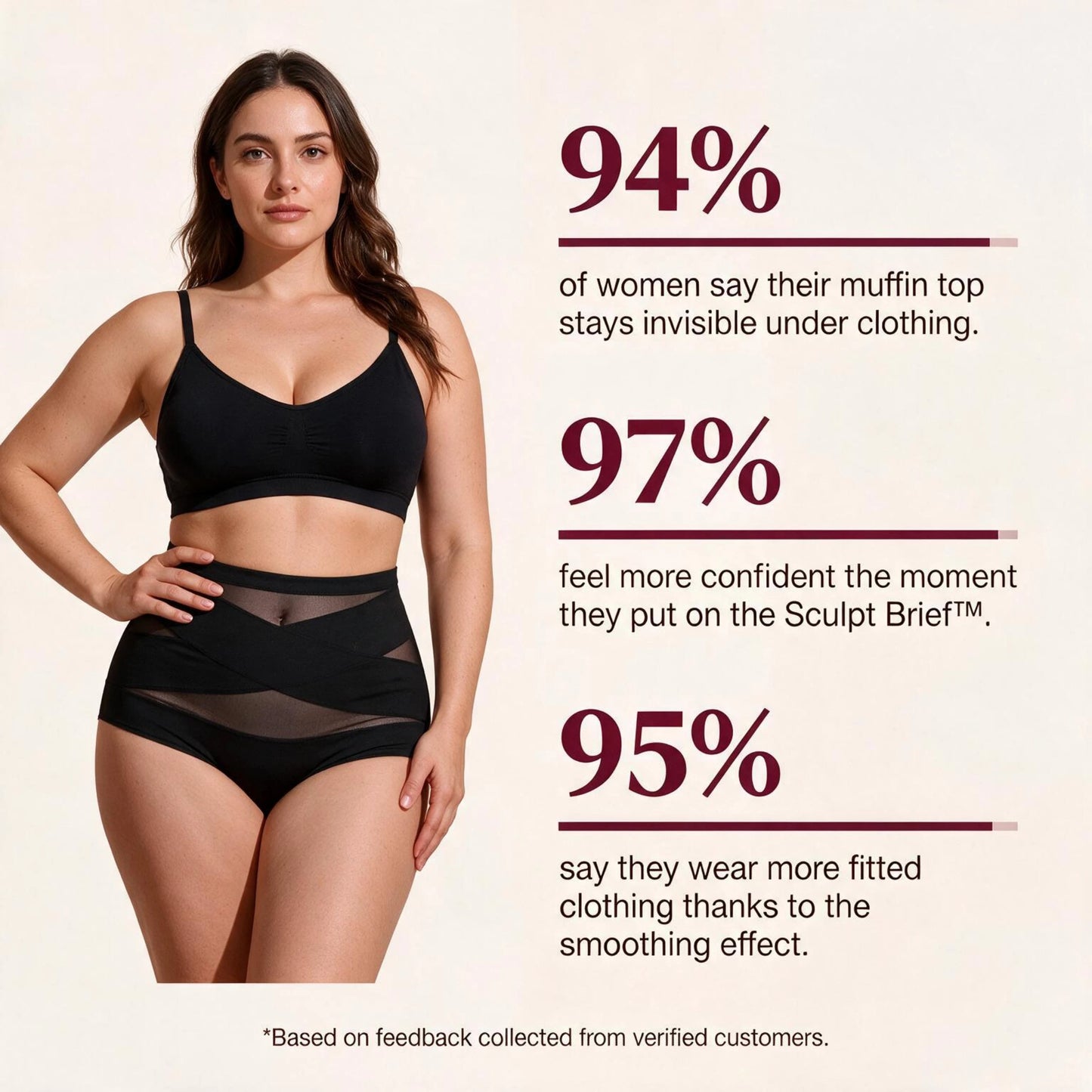 CrossHold™ Shaping Brief — High-Waisted Seamless Tummy Control | VESTALINI