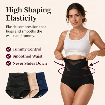 CrossHold™ Shaping Brief — High-Waisted Seamless Tummy Control | VESTALINI