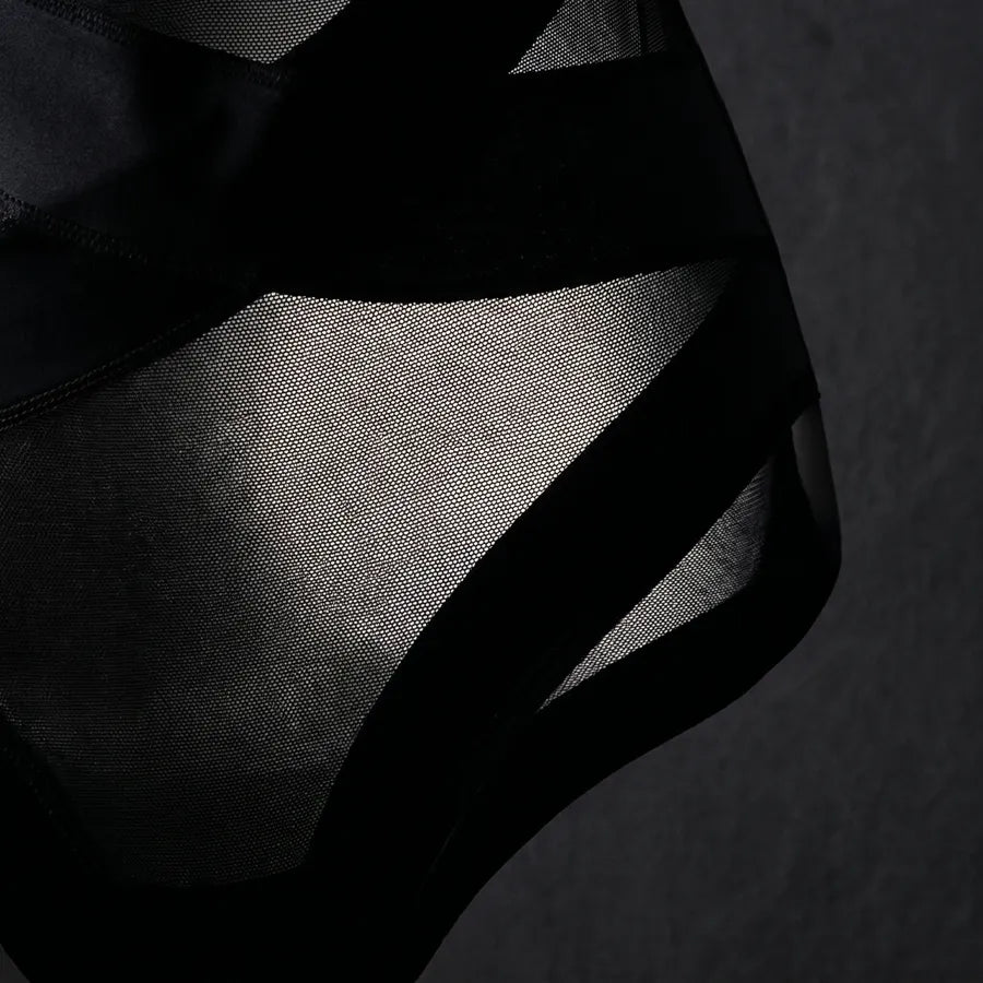 Sheer breathable mesh panel